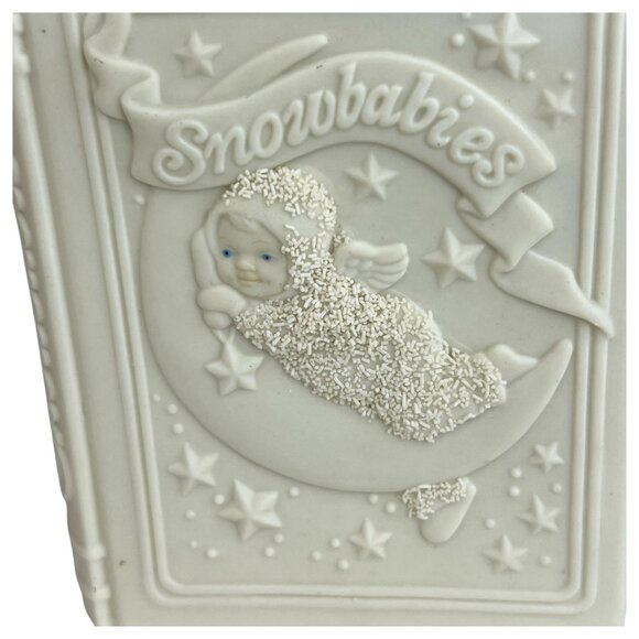 Dept 56 Snowbabies Bank Pennies from Heaven Ceramic Winter Tales Book Shape VTG - Picture 2 of 8